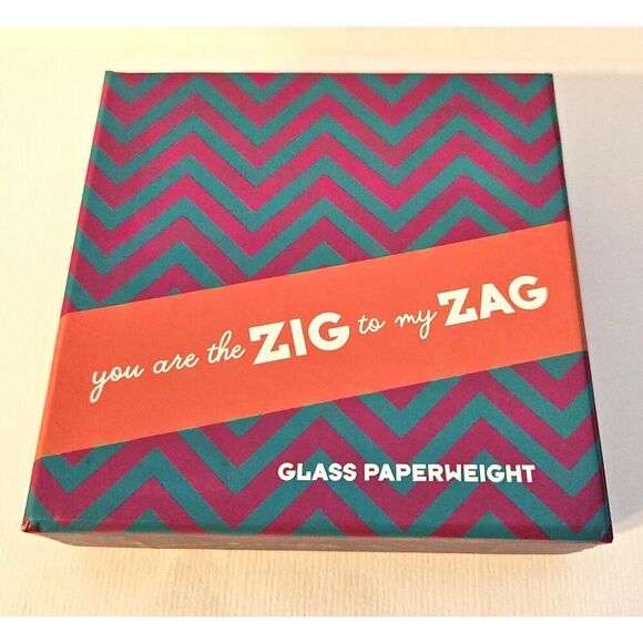 Two's Company Glass Paperweight "You Are the Flip to My Flop" - Picture 5 of 8